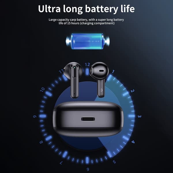 A18 150 Sprog Oversættelse Oversætter Smart Voice Bluetooth In Ear-hovedtelefoner Black