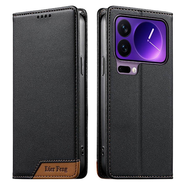 DIERFENG Til Xiaomi 17 Pro Pungcover RFID Beskyttelse Stander - Sort Black