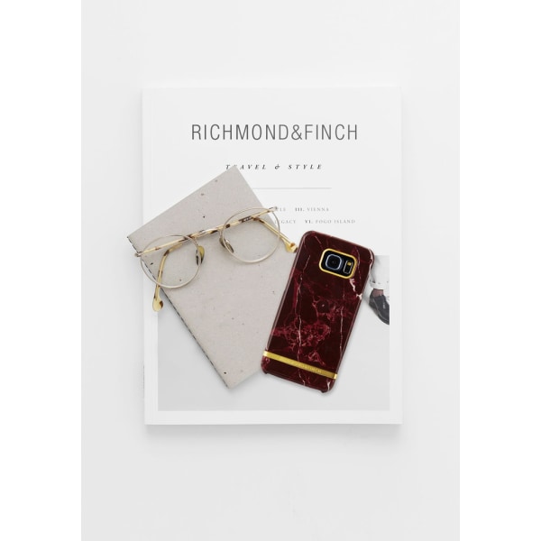 Richmond & Finch case Samsung Galaxy S6 Edgelle - Punainen marmori Red