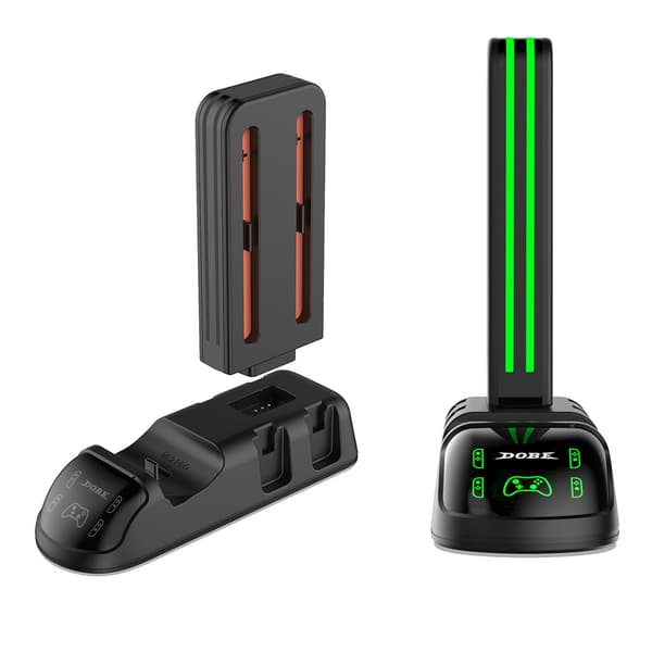 DOBE opladningsdock kompatibel med Nintendo Switch / 2 / Pro / 2 Pro / OLED Black