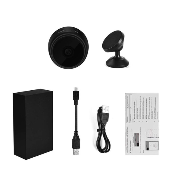 Mini Spy Camera Langaton Wifi IP-kotivalvontakamera Black