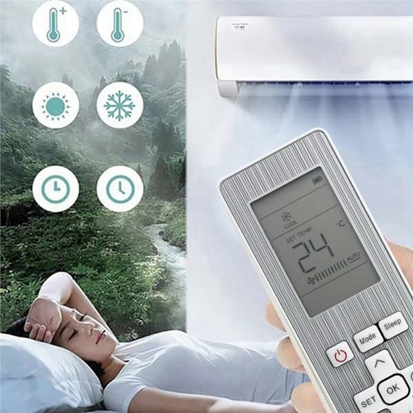 Fjärrkontroll Ersättning för RG10Y1-F-BGEF för Midea Air Conditioner Vit