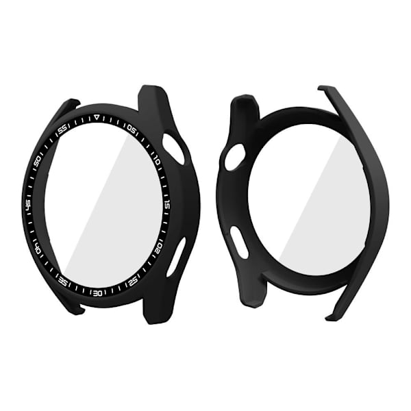 Huawei Watch GT 3 46mm kellon kotelon kehys karkaistulla lasilla musta Black
