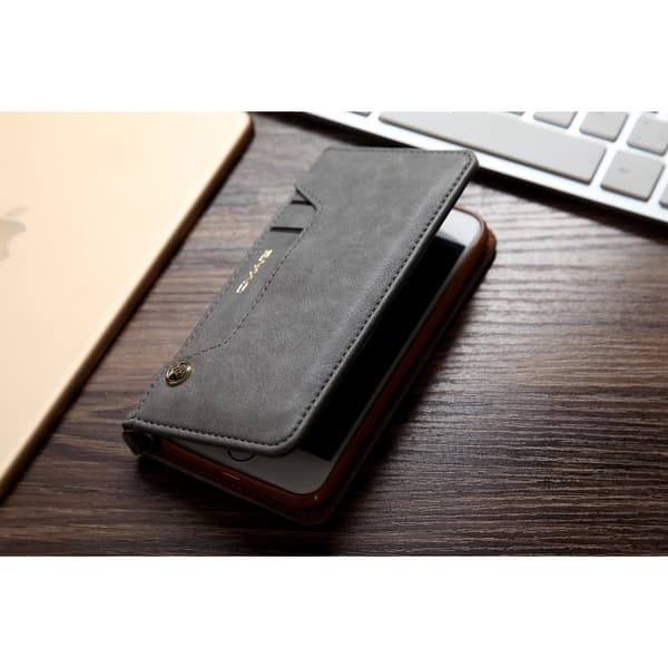 CMAI2 Litchi Lommebok - cover til iPhone 7/8/SE (2020) - Grå Grey