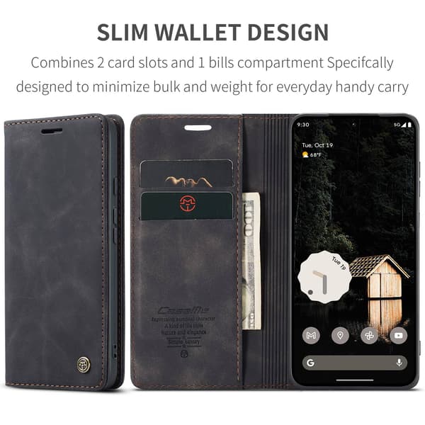 CASEME Til Google Pixel 10A Etui Stativ Telefon Cover Black