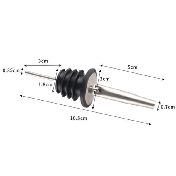 Vinhällarmunstycke i rostfritt stål Vinflaskpropp Pourer Nozzle Silver