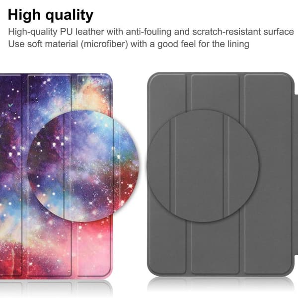 Apple iPad 10.9 2022 Trippeldeksel med smal passform Pennholder - Galaxy Purple