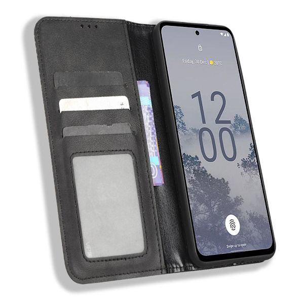 Nokia X30 5G Plånboksfodral Exklusivt Svart Svart