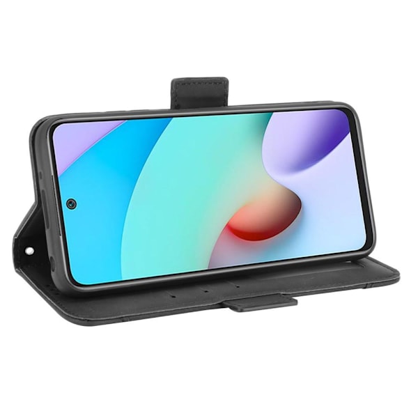 Wallet Stand Flip Phone Case til Xiaomi Redmi 10 - Sort Black