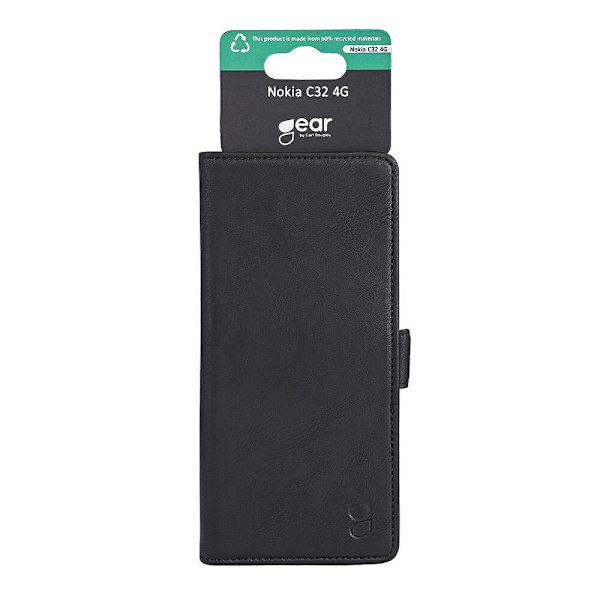 GEAR Wallet cover, sort til Nokia C32 Black