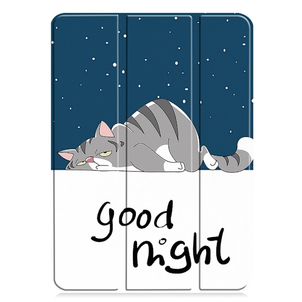 Till iPad Pro 11 (2024) Slim fit tri-fold fodral - Cat multifärg