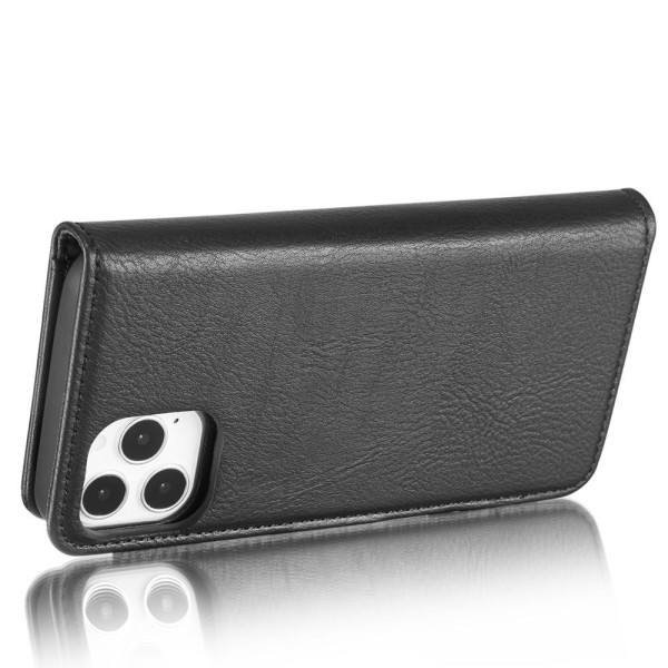 DG.MING For iPhone 13 Stylish Wallet Case - Black Black