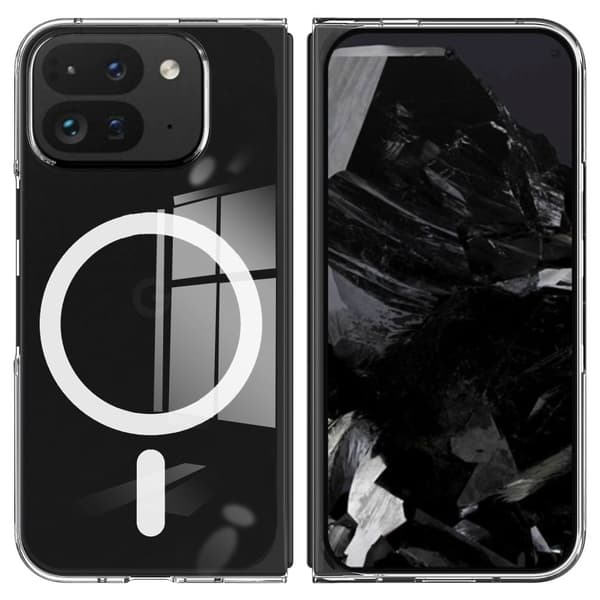 Til Google Pixel 9 Pro Fold 5G Magnetisk Etui TPU + Akryl med MagSafe Transparent