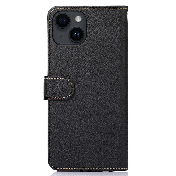 KHAZNEH til iPhone 15 Plus Lommebok - deksel - Svart/Rød Black