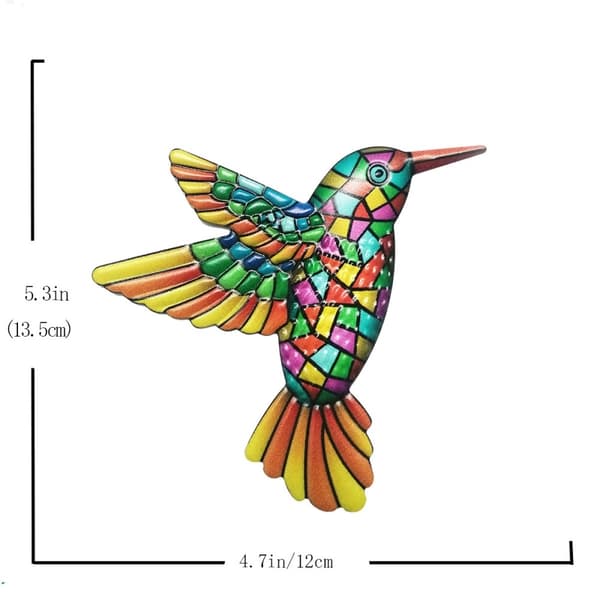 Lintu Hummingbird seinätarra Puutarhakoriste 12x13,5 cm - oranssi Orange
