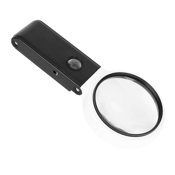 Foldbar LED-forstørrelsesglass av skrivebordsmodell 3,5X 25X White