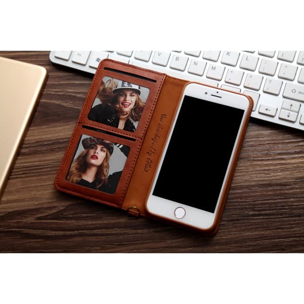 CMAI2 Litchi Lommebok - cover til iPhone 7/8/SE (2020) - Brun Brown
