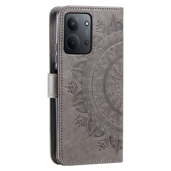 For Xiaomi Redmi 15C Stativdeksel Totem Lommebokdeksel Grey