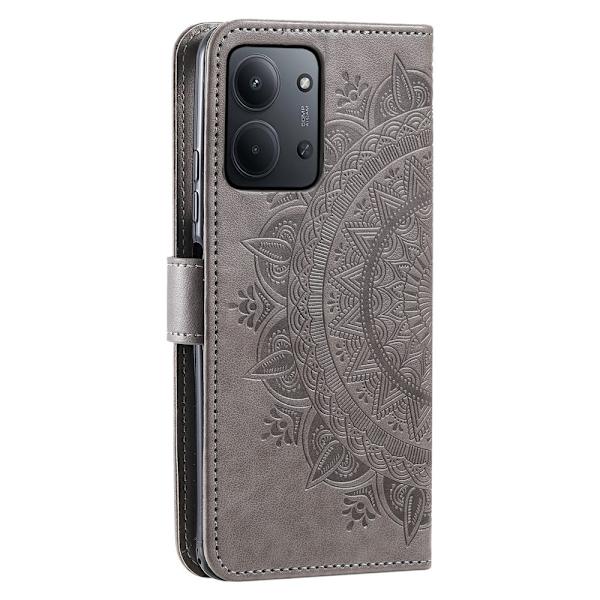 För Xiaomi Redmi 15C Stativfodral Totem  Plånboksfodral grå