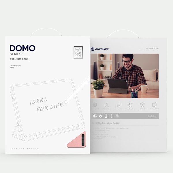 DUX DUCIS Domo iPad Pro 13 (2024) fodral Tri-Fold - Rosa Rosa