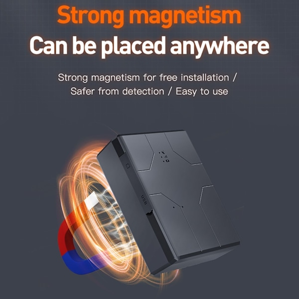 Q16 GPS Tracker Magnetisk Stöldskydd 4G Locator Multi Alerts Spårningsenhet Svart