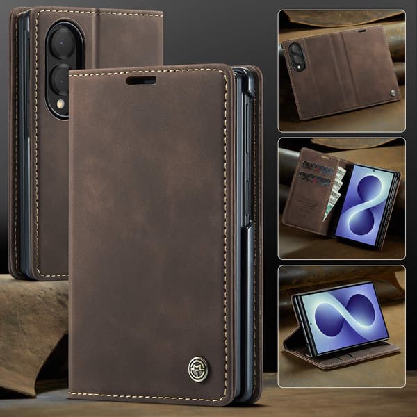 CASEME Telefonpungcover med støtteben til Samsung Galaxy Z Fold8 Brown