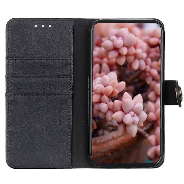 KHAZNEH Wallet Stand Case for Motorola Edge 30  - Black Black