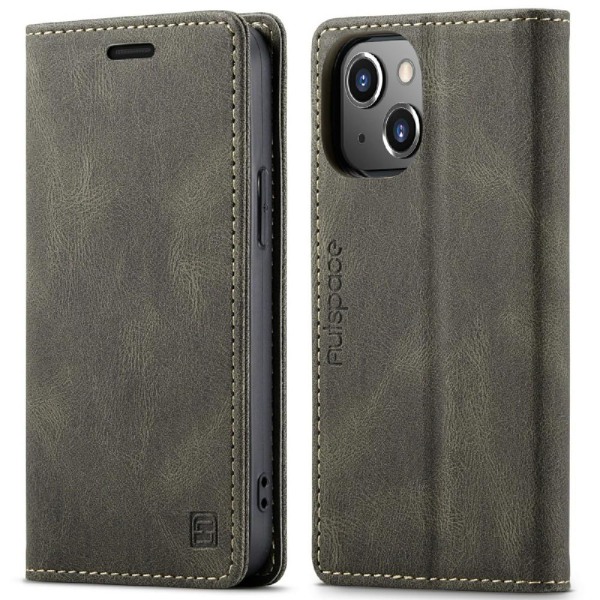 AUTSPACE A01 Lommebok-deksel iPhone 13 Mini - Brun Brown