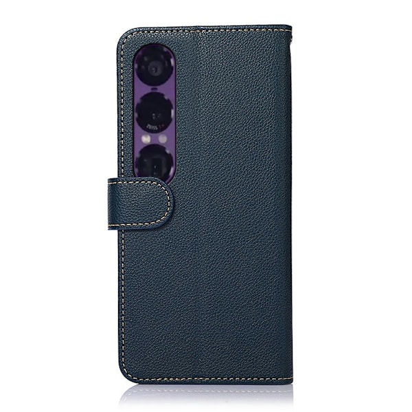 KHAZNEH Sony Xperia 1 VII Plånboksfodral Blå/Brun Blå