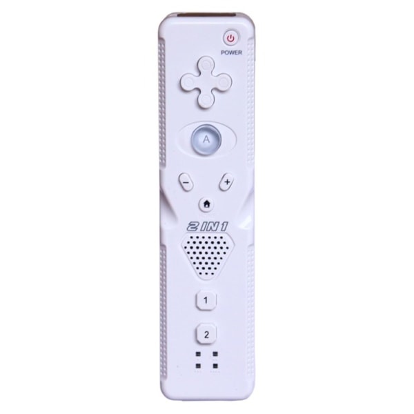 2-i-1 kompatibel med Wii Controller Motion Plus White White