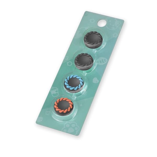 Kompatibel med Nintendo Switch 2 4 stk. Joy-Con tommelfingergreb - sort+orange+blå Blue