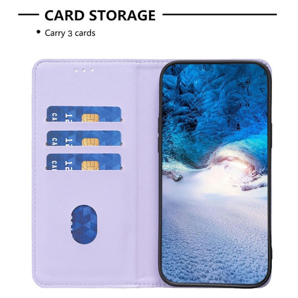 BINFEN COLOR Til Google Pixel 8a Etui PU Læder Telefoncover Purple