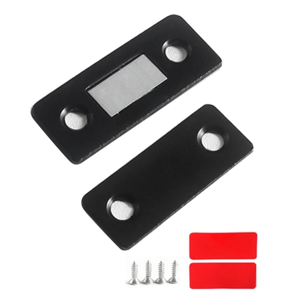 2Pcs / Set Magnetic Door Catch Drawer Cabinet Closer Adhesive Black