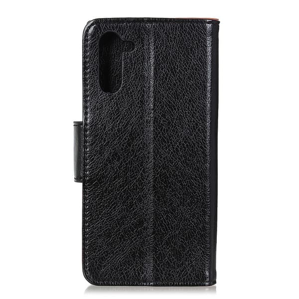 Nappa Texture Lompakkokotelo - Samsung Galaxy Note 10 - Musta Black
