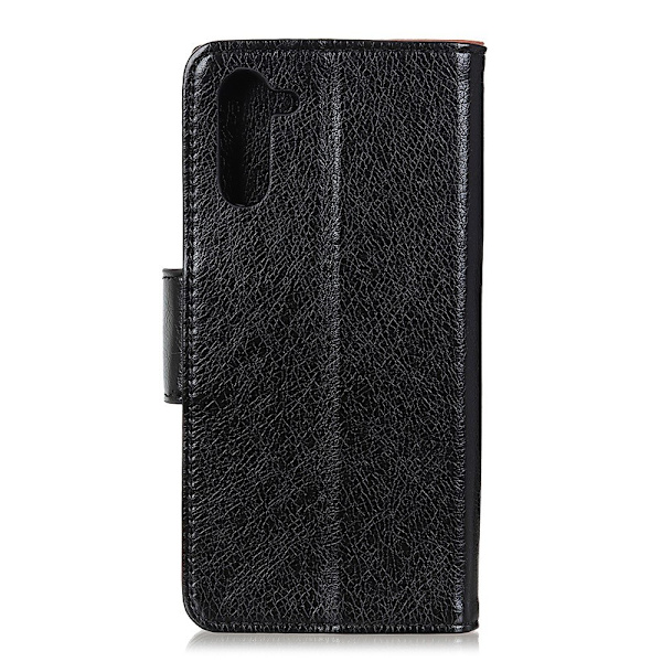 Samsung Galaxy Note 10 Lommebok - cover Teksturert Split - Sort Black
