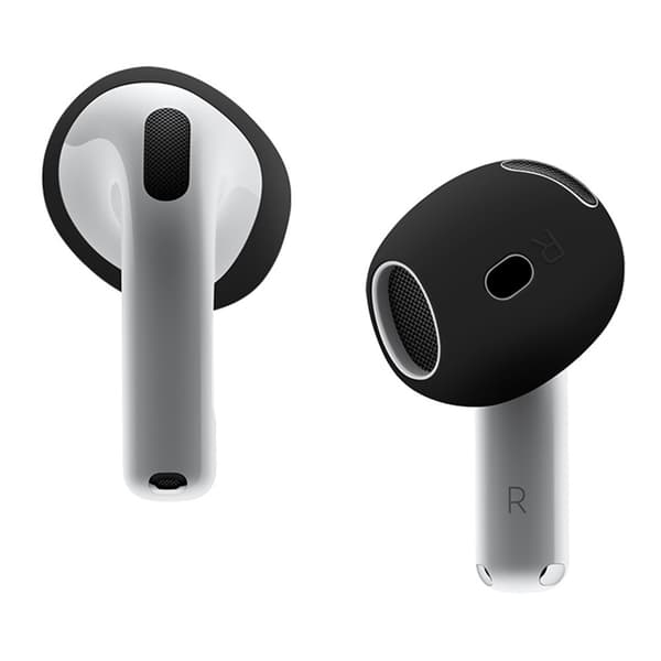 For AirPods 4 ørepropper Sklisikkert silikonetui Ørepropper Ørepropper - Svart Black