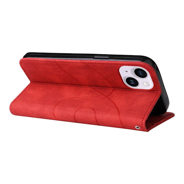 Til iPhone 15 Plus KT Series-1 Dobbeltfarvet etui Red