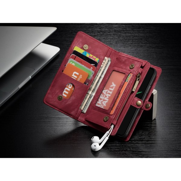 CASEME Detachable 2-in-1 Multi-slot Case for iPhone X / XS - Red Red