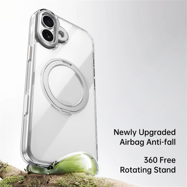 Mobildeksel til iPhone 17 kompatibelt med MagSafe med støtte TPU PC bakdeksel Transparent