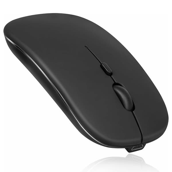 For Samsung Galaxy Tab A9+ Split Bluetooth Tastatur Lærveske + Dual Mode Mussett - Svart Black