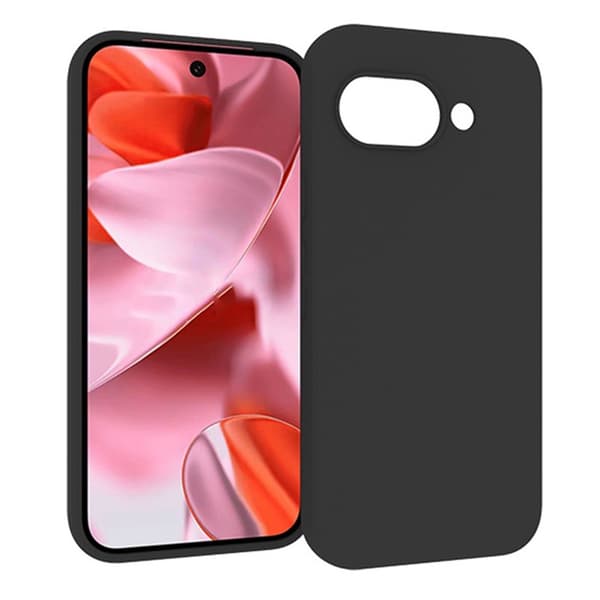 Deksel for Google Pixel 9a matt finish mykt TPU-mobildeksel Black