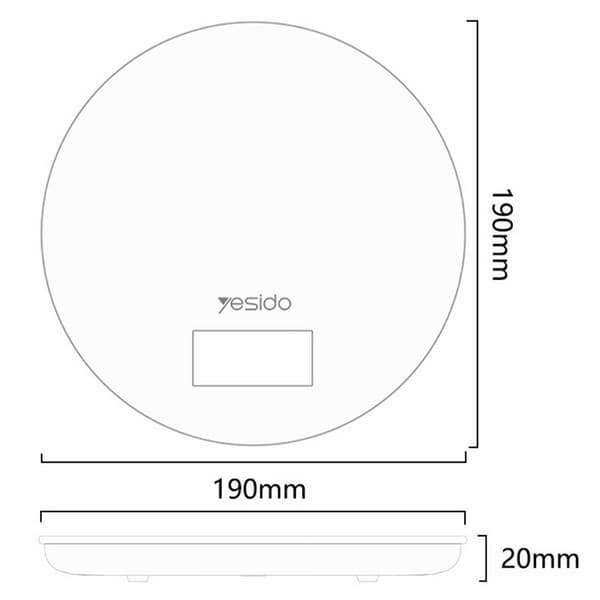 YESIDO Köksvåg Digital Våg Precisionsvåg LCD-Display Stöder 1-5000g Kapacitet Svart
