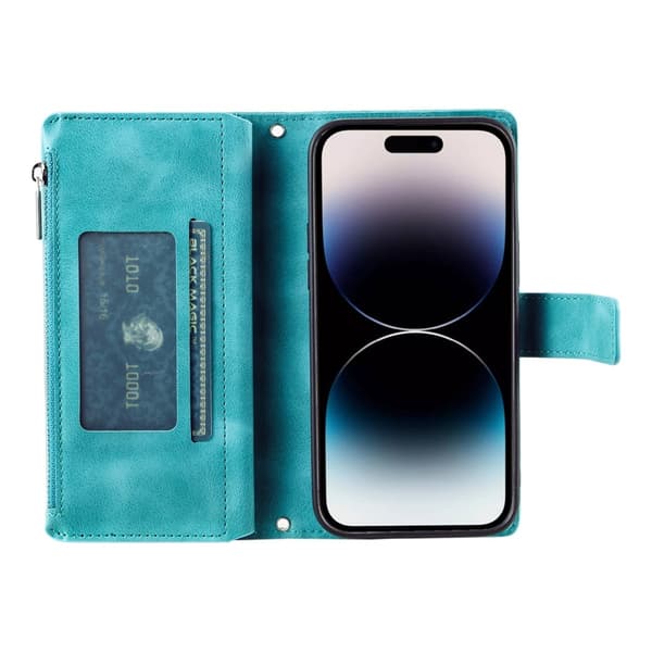Pungetui kompatibelt med iPhone 17 Pro cover etui mandala blomstermønster Green