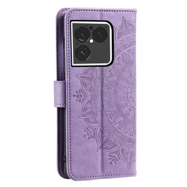 Lommebokdeksel med Stativ og Håndleddsstropp til Sony Xperia 1 VIII Purple