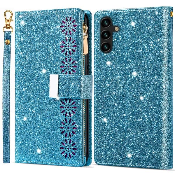 Til Samsung Galaxy A26 5G Etui Stjernehimmel Indgraveret Pungcover Blue