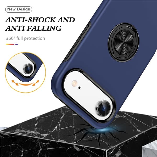For iPhone Air Hybrid-deksel med Fingerring Blue