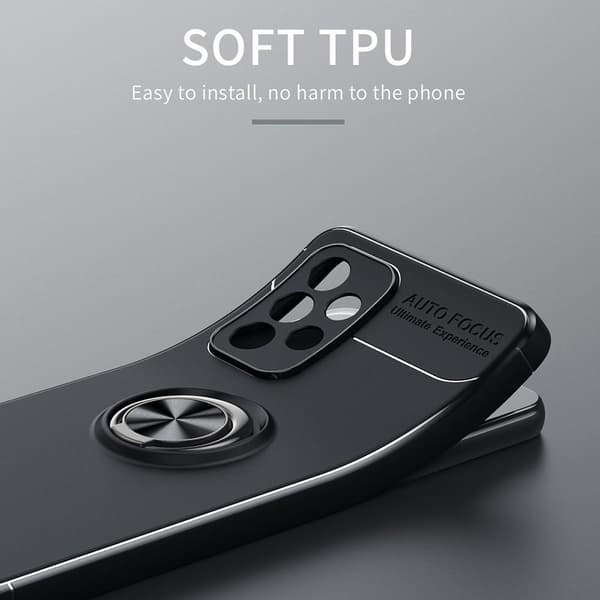 Samsung Galaxy A33 5G deksel med fingerring og innebygd plate Black