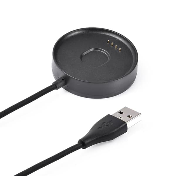 2 in 1 USB Charger Holder Dock Stand Adapter - Ticwatch S2 E2 Black