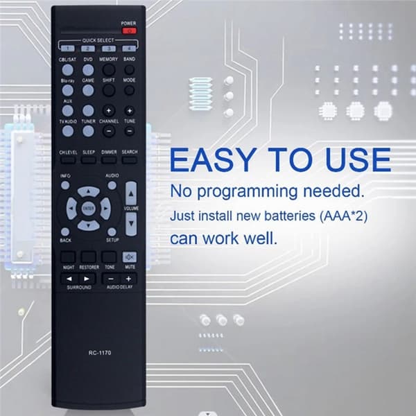 Fjernkontroll erstatning RC-1170 For DENON AV Receiver Black