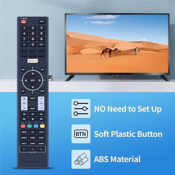 TV-fjernkontroll erstatning for 845-052-31B01 for Sharp TV Black